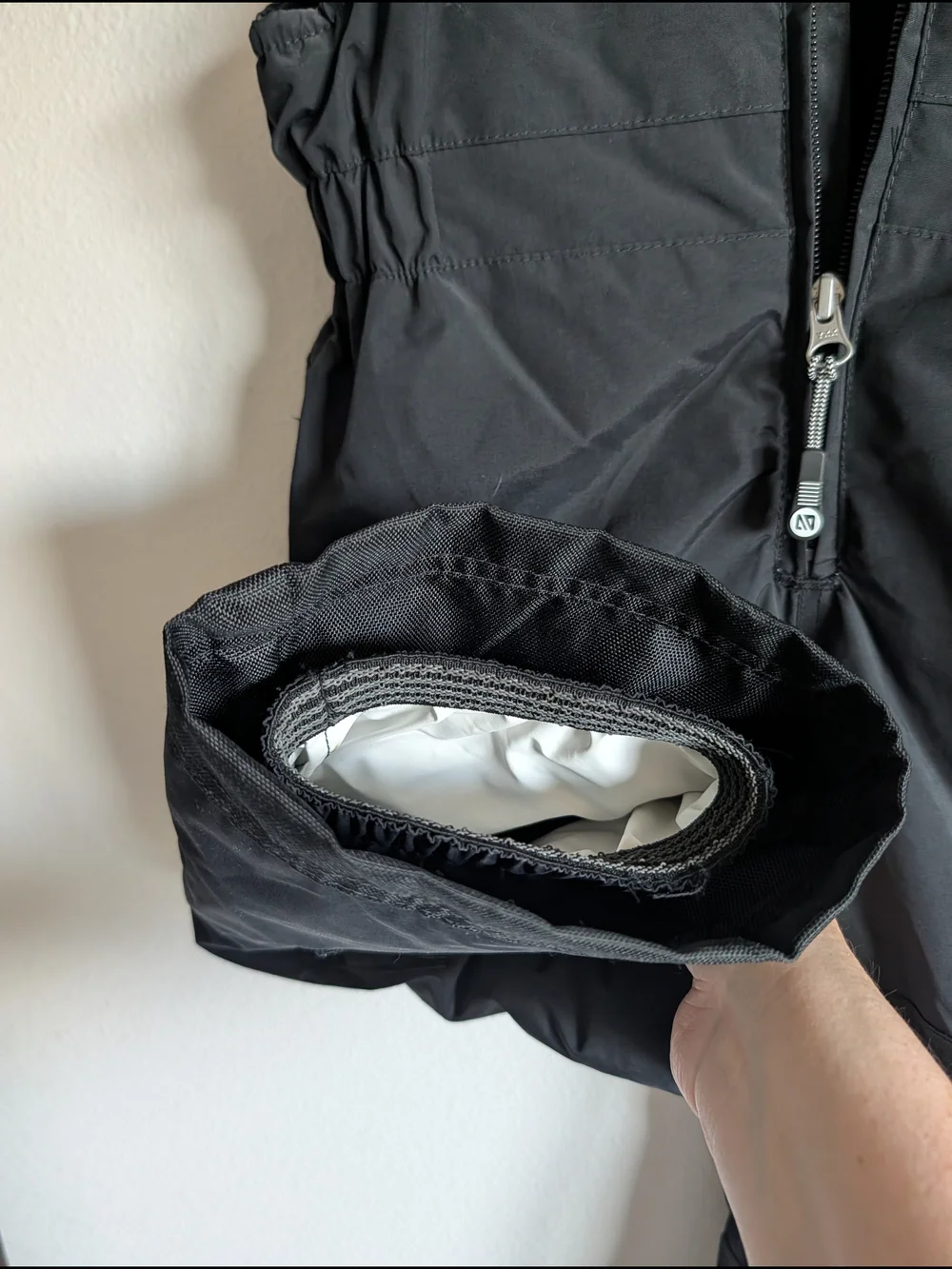 Kids Black Puffer Snow Bib with Adjustable Branded Straps